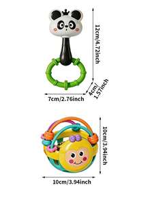 Infant Rattle Sets, Meeting The Needs Of Children At Different Stages, Baby Grip Hand Rattle, Easy To Hold Sensory Teether, Baby Early Education Educational Musical Toy, Newborn Full Moon Gift, Suitable For 1-12 Months Boys And Girls - Multicolor - View 9