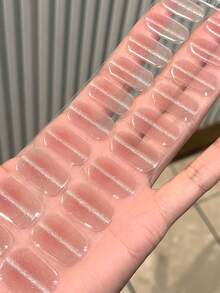 半固化凝膠美甲貼片 20片裝 長效沙龍級美甲貼貼片 搭配UV燈 易貼易撕 - 藕粉色 - 查看 6