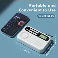 Mini Radio FM con Altavoz, Radio Compacta con Toma para Auriculares, Recargable, Batería de Larga Duración de 1200mAh, Adecuada para Uso Interior, Exterior y de Emergencia, Ligera y Portátil, Cabe en el Bolsillo o Mochila - Ver 2