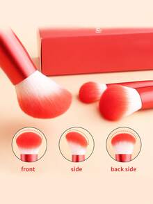 ronshadow Bộ 3 cọ trang điểm cán vân da cá sấu thiết kế góc nghiêng - Cọ đánh nền + Cọ má hồng + Cọ chi tiết phấn mắt, sợi kép siêu mềm dễ tán, kèm hộp quà sang trọng, cọ mỹ phẩm cầm tay tiện lợi - Nhiều màu - Xem 7