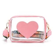 Bolso de mano moderno y versátil para mujer, estilo casual elegante con un toque de alta gama, bolso de hombro estiloso ideal para ir de compras, nuevo bolso bandolera de otoño 2026, bolso cuadrado pequeño casual transparente en forma de corazón, bolso de cámara de moda, disponible para compra al por mayor. - Blanco - Ver 10