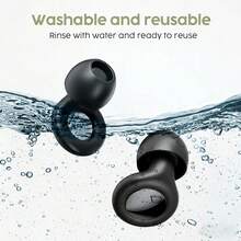 45dB Noise Cancelling Sleeping Earplugs - Reusable Silicone Earplugs With 6 Ear Tips And Travel Case, Soft Comfortable Design For Concerts, Snoring, Travel, Study, Music Events Ear Protection, Compact Storage Case, Durable Earplugs - White Suit - View 6