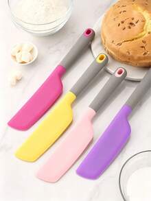 1pc Extra Large Silicone Cake Spatula - Heat Resistant, Non-Stick, Flexible Kitchen Tool For Cooking, Baking, Mixing And Scraping, Silicone Jam Mixing Scraper Large Cake Cream Spatula Baking Kitchen Baking Tool, Kitchen Accessories, Baking Equipment Accessories, Cake Supplies - Multicolor - View 7