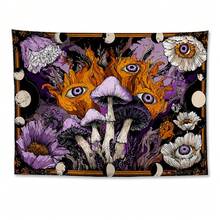 Purple Mushroom Tapestry, Hippie Style Wall Hanging Tapestry, Cute And Decorative Wall Tapestry For Bedroom, Dorm, Living Room - 1PC - View 8