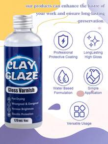 Air Drying Clay Glaze Oil With High Gloss, Fade Resistance And Non-Yellowing Properties. It Provides A Protective Clear Coating Suitable For Artwork Made From Clay, Plaster, Polymer Clay. - Sets - View 2