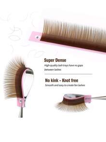L Curl Brown Cat Eye False Eyelashes, Dark Brown/Medium Brown/Black Brown, Soft Natural Lightweight, 0.05 0.07 Faux Mink Fur, Brown Fine Eyelash Clusters, Makeup Eyelash Extensions, Voluminous Eyelash Extensions - Suitable For Beginners, Parties, Holiday Eye Makeup - L - View 3