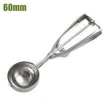 3pcs Ice Cream Scoops Set, Premium Cookie Scoop, Small/Medium/Large Stainless Steel Scoops, Professional Ice Cream Scoop With Trigger Release, For Baking, Cookies, Fruits And Ice Cream - Silver - View 1