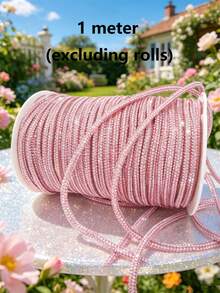 1/5/10/50m Benang Manik-Manik Rhinestone Mengkilap - Tali Kaca dan Plastik Non-Elastis 4mm, Cocok untuk Perhiasan DIY, Gelang, Kalung, Tali Sepatu, dan Tali Tas - Garis Dekoratif Berkilau yang Dapat Dipotong, Pembuatan Kalung | Tampilan Mengkilap | Garis Non-Elastis - tali berlian imitasi - View 19