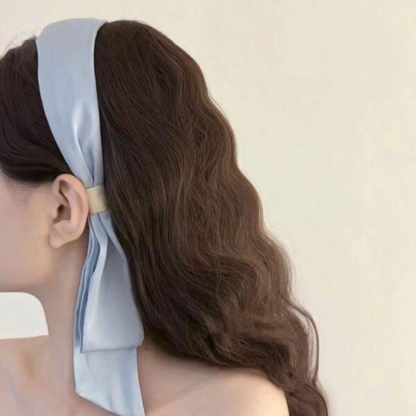 1 pièce Bandeau large à ruban mat disponible en plusieurs styles à la mode, style influenceur, style vacances. Style vintage pastoral antidérapant pour presser les cheveux
