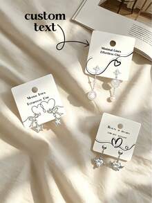 Premium Black & White Earring Display Cards With Holes For Easy Hanging, Multi-Size Multi-Purpose Jewelry Hanging Cards, Suitable For All Types Of Earrings, Ideal Choice For Jewelry Stores - Customized Display Card - View 1