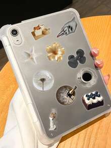 59 piezas Pegatinas de estilo minimalista para chica limpia de oficina, pegatinas decorativas transparentes para portátil, maleta, scrapbook - A - Ver 4