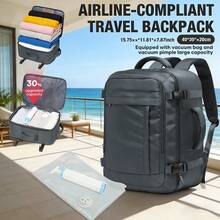 Airline Standard Vacuum Compression Travel Backpack, 40*30*20cm Carry-On Backpack, Large Capacity Weekend Bag, Waterproof Multi-Compartment Backpack, Fits 15.6-Inch Laptop For Air Travel, Business Travel And Overnight - Multicolor - View 8