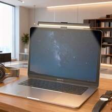 1pc Computer USB Screen Hanging Light, USB Dimming Reading LED Desk Lamp, Three Color Infinite Dimming, 45 ° Adjustment Angle, Clip On Installation, Soft Light Does Not Harm The Eyes, Computer Screen Light, Night Light, Reading Light, Suitable For Gaming Rooms, Study Rooms, Offices, Bedrooms - USB - View 10