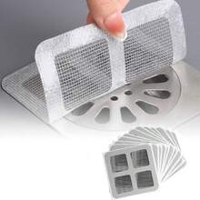 10-Pack Disposable Bathroom Drain Hair Filter, Adhesive Mesh Sink Filter, Bathroom Drain Hair And Debris Filter Sticker - White - View 5