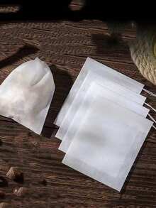 100pcs Reusable Non-Woven Fabric Tea Bags, Medicine Bags And Soup Bags, Suitable For Various Filtration Uses, With Drawstring Closure Design, Perfect For Loose Tea, Soup Ingredients, Chinese Herbal Medicine And Spices - Multicolor - View 11