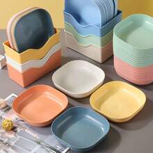 10pcs Household Dining Table Waste Plate, Slouchy Bone Dish Snack Plate, Creative Dining Table Waste Dish - Multicolor - View 4