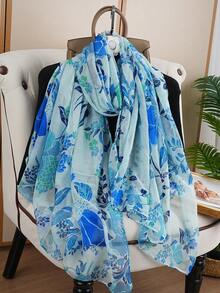 1pc Luxury 80*180CM Travel Scarf, Outdoor Fashionable Long Shawl, Stylish Headscarf, New Printed Shawl For Women, Versatile Scarf For All Seasons - Multicolor - View 5