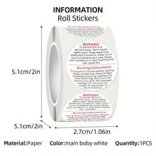 1 Inch 500pcs Candle Warning Labels, Round Candle Safety Stickers, Suitable For Candle Making DIY Candle Tools - 500pcs/Roll - View 7