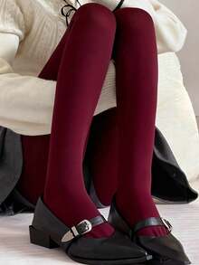 Multiple Colors Velvet Tights/Stockings - Plus Size High Stretch Warm Tights, Versatile Sexy For Winter Christmas, Family Parties, Formal W - Multicolor - View 8