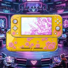 1件/套 透明樱花/猫爪图案保护硬壳，适用于Switch/Switch Lite游戏机 - 彩色 - 查看 2