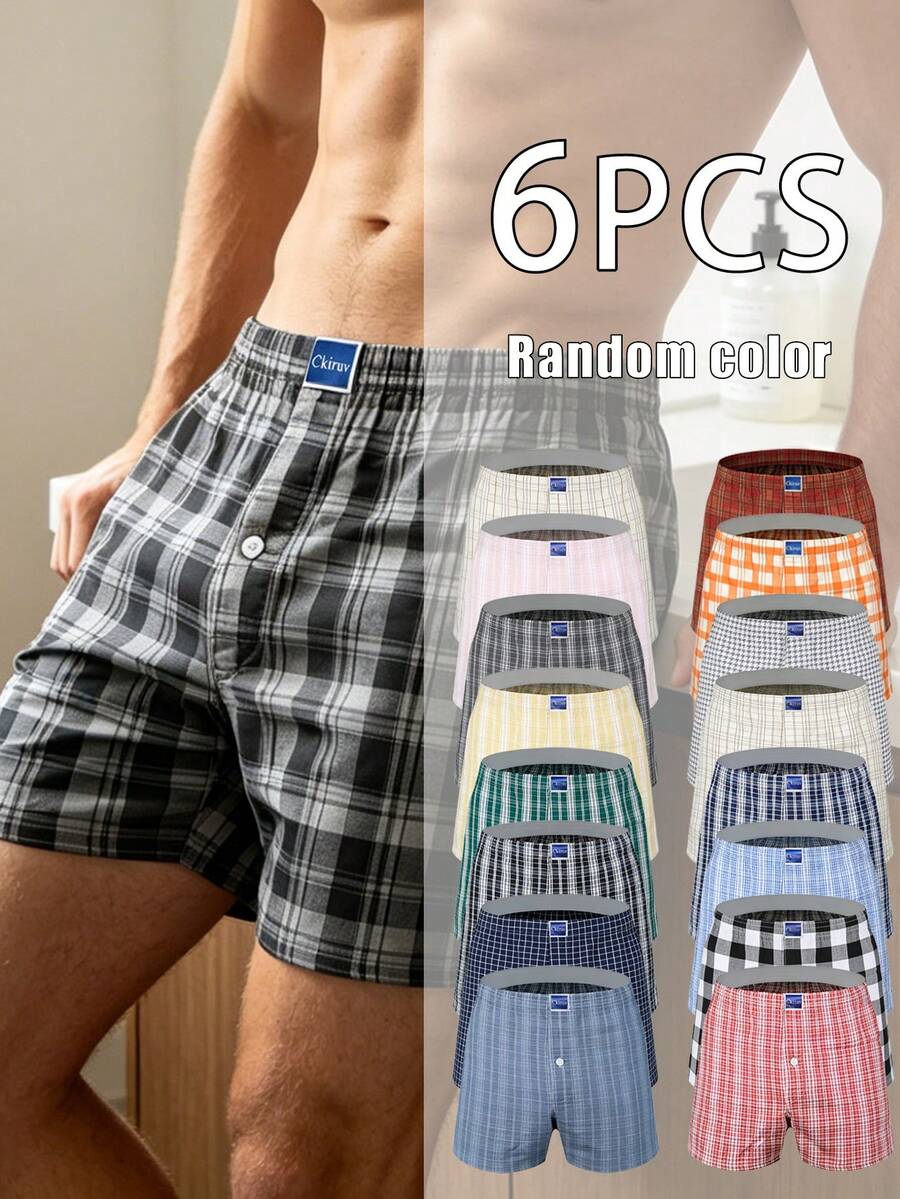 6-Pack Men's Hawaiian-Style Aloha Shorts: Breathable And Cool, Perfect As Pajama Shorts, Beach Shorts, Or Workout Shorts-Mid-Length Men's Shorts - Multicolor - View 1