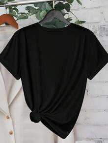 Women's Spring T-Shirt, Resort Wear, Spring - Black - View 2
