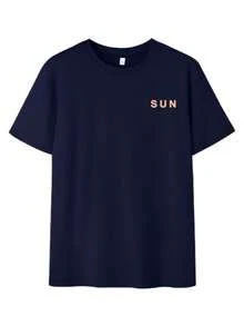Bộ 3 áo thun nữ mùa hè mới, in chữ, kiểu dáng rộng rãi, thoải mái, đa năng, thích hợp mặc hàng ngày. - Nhiều màu - Xem 6