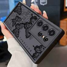 Funda de teléfono a prueba de golpes con gráfico inspirador de mariposa, compatible con iPhone, Honor - Negro 6 - Ver 3