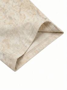 GRDR 1 chiếc áo thun nam tay ngắn in họa tiết vintage, chất liệu vải mài, thích hợp cho mùa hè, thoải mái và thoáng khí, hợp thời trang. - Màu be - Xem 8