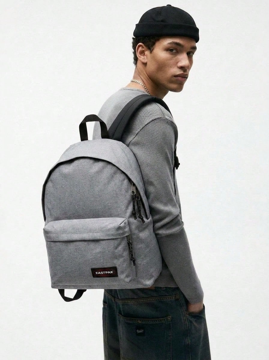 Eastpak Fashionable Versatile Casual Daily Backpack - "Out Of Office" - Grey - View 1