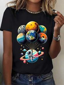 Women T-Shirts - Black - View 1