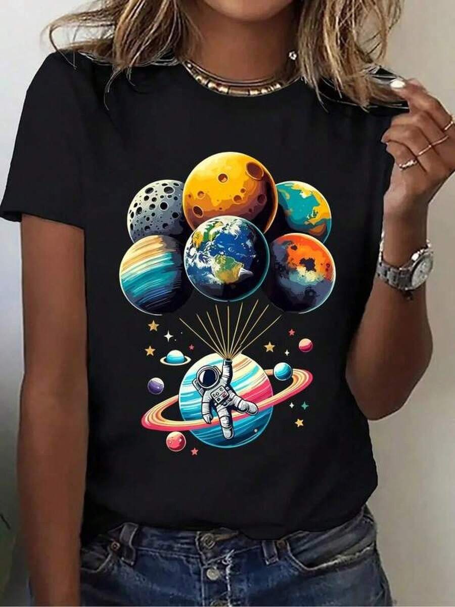Women T-Shirts - Black - View 1