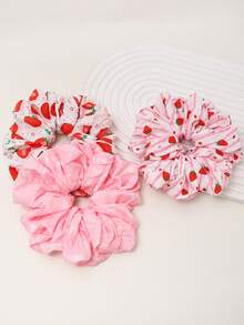 1pc Fruit Pattern Elastic Hair Scrunchie, Versatile Oversized Elastic Hair Tie Hair Accessory Ponytail - Multicolor - View 5