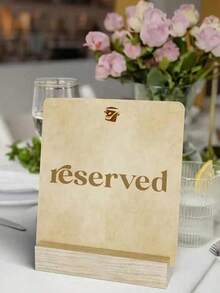 1-25pcs Wooden Acrylic Sign Holders, Table Number Card Holders, Card, Postcard, Business Card Display Stands, Suitable For Weddings, Engagements, Bachelor Parties, Birthdays, Proms, Hotels, New Year - Multicolor - View 6