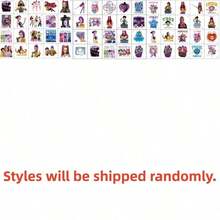 100 Sheets/5 Packs Of Tattoo Stickers, Cartoon Witch Hunter Group Stickers, Korean High-End Color Cartoon Animation Graffiti Creative Stickers ,Tattoos Temporary Tattoos(Styles Sent Randomly) - Multicolor - View 4