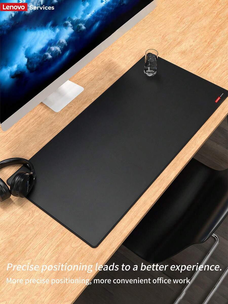 Lenovo 特大號電競滑鼠墊 350*700*3mm，XL 尺寸滑鼠鍵盤墊，縫邊設計，耐用防滑橡膠底，適用於居家與辦公室使用
