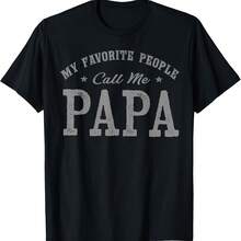 My Favorite People Call Me Papa Vintage T-Shirt - Black - View 1