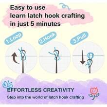 LUDOTEK Colorful Axolotl Hook Kits Adults Beginners Cute Animals Hook Pillow Kit Pre-Printed Hook Rug Kits-Embroidery Cushion Home Sofa Decoration 17x17 In. - Axolotl - View 5