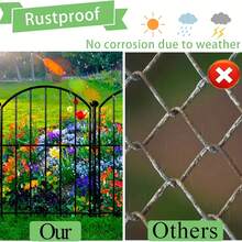 Decorative Garden Fence 17in X10ft 10/12 Pack Rustproof Metal No Dig Fence Animal Barrier Arched Flower Bed Edging Ornamental Wire Border Panel For Yard Patio Outdoor - Black - View 10