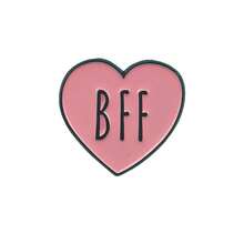 BFF 友情之心琺瑯胸針套組，閨蜜好友永遠配對胸針，適用於背包、包包與夾克裝飾 - 彩色 - 查看 10