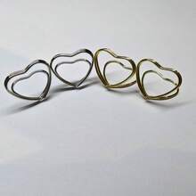 20 piezas Clips metálicos con forma de corazón plateados - Corazón de Plata - Ver 5