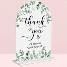 Wedding Party Decorative Signs, Love Sweet Dessert Table Decor Plates, Wedding Ceremony Decorations, Acrylic Arch Tabletop Decor Plates, Suitable For Wedding Receptions And Event Parties - White - View 1