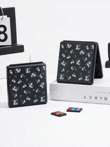 一套简约花卉图案兼容配件，适用于Switch2 (2025)/Switch NS/Switch OLED，包括白色/黑色主机保护壳、手柄保护套、收纳袋、卡槽底座、TPU软壳，优雅实用，便携式支架，防摔防刮防污，时尚浪漫礼物。 - 彩色 - 查看 7