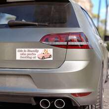 Cute Pink Bumper Sticker Or Bumper Sticker "This Is Who You're Honking At", Funny Girl Style Cat Car Sticker, Cute Style Car Sticker - Decorative Stickers - View 2