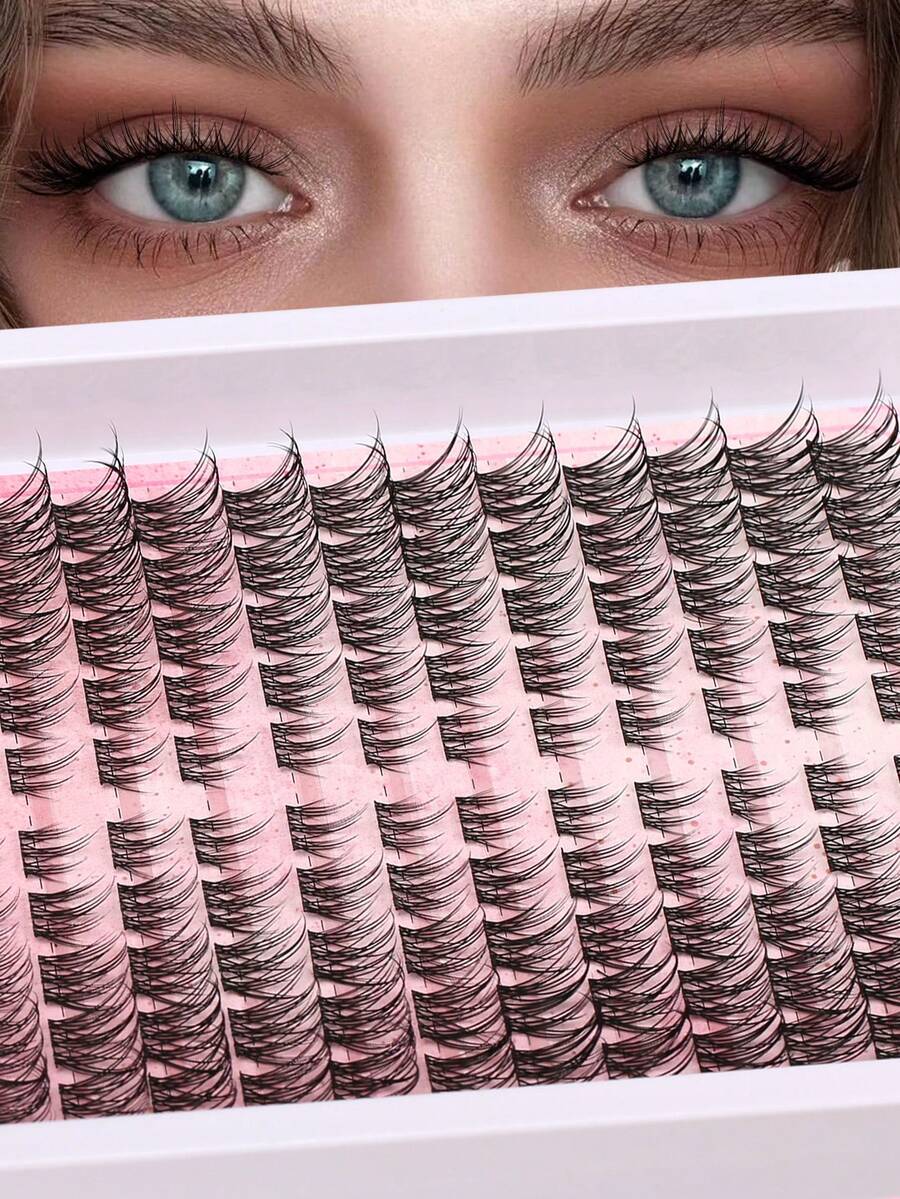 Himirell 120pcs C Curl Natural Lash Clusters, Soft Short Individual Lash Clusters For Eyelash Extensions, DIY Lash Clusters To Create Natural Makeup Look, Easy For Newbies, Reusable, Suitable For Daily Makeup - C - View 1