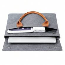 Borsa per laptop alla moda da 15,6 pollici, borsa per laptop leggera e semplice, borsa da lavoro per uomo - Grande verde - Visualizzare 5
