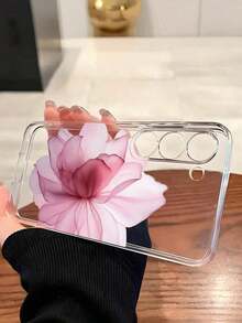 1 Piece Soft Phone Case With White Lily Flower And Butterfly, Compatible With Huawei Honor, , Galaxy A04e/12/A13/A14/A34/A50/A52/A53/A54/S21/S22/S23/S24/S25/S25Ultra, 6A/7A/8A, 12T/13T, International Version, Not Domestic Version, Spring Gift - 透明 10 - 查看 3