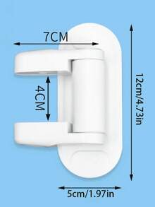 1pc Plain Lock, White Plastic Door Lock Protector For Household - White - View 6