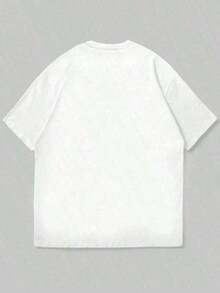 Women's Summer Casual T-Shirt With Round Neck And Short Sleeves, Featuring Letter And Skateboard Print, Graphic Top For Women. - 布蘭克 - 查看 2