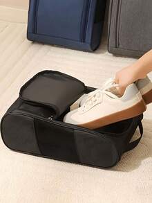 Bolsa de almacenamiento portátil para zapatos de golf con asa, bolsa de zapatos deportivos con bolsillo de malla lateral, gran capacidad, bolsa de zapatos de mano para hombres y mujeres para golf, fútbol, baloncesto, natación, fitness, camping, viajes, ideal para actividades al aire libre, accesorios de golf, accesorios de viaje - Multicolor - Ver 2